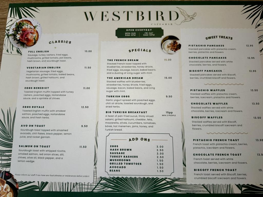 Westbird Cafe Bar & Restaurant Westbourne