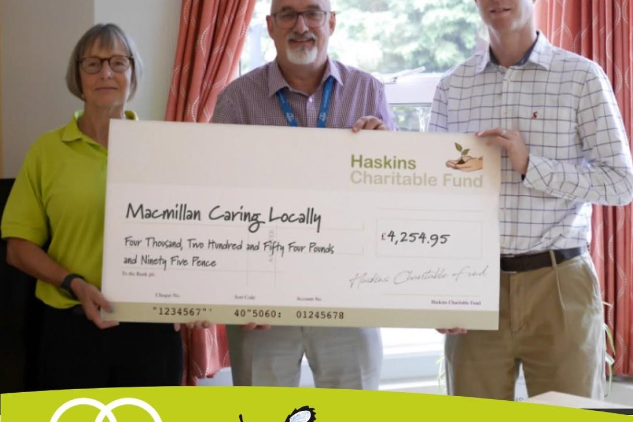 More Than £4,200 Donated to Christchurch Macmillan Unit After Employee Nomination