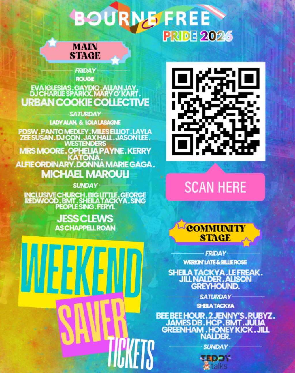 Bourne Free Pride Parade | 10 - 12 July 2026