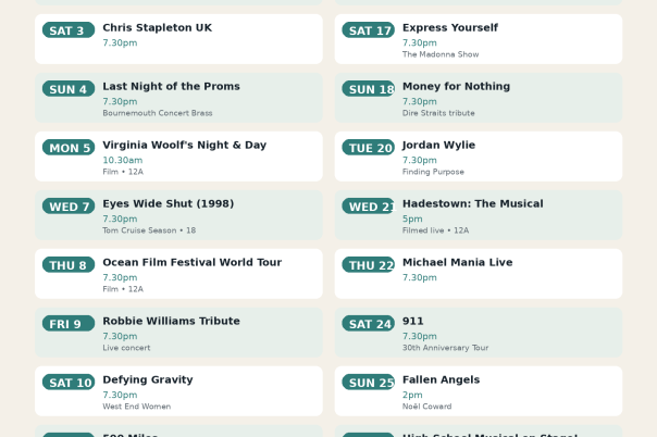 Big Nights & Bold Performances: What’s On at the Regent This October