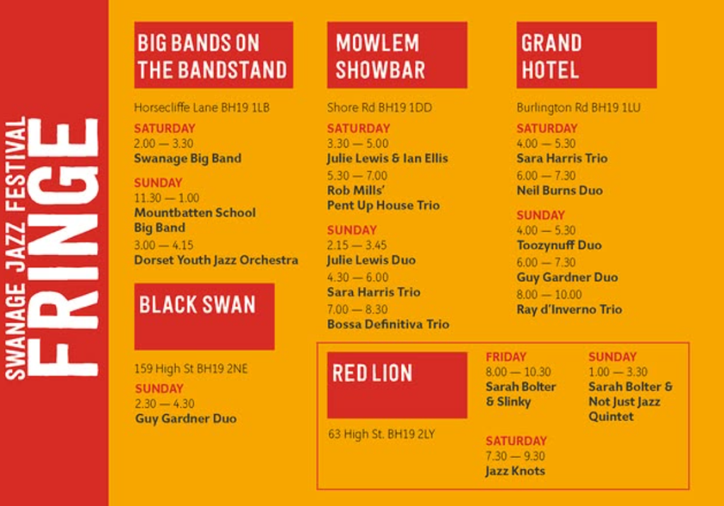 Swanage Jazz Festival: July 2027