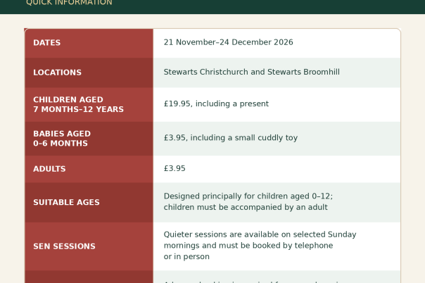 Stewarts Santa’s Winter Wonderland | 21 November - 24 December 2026