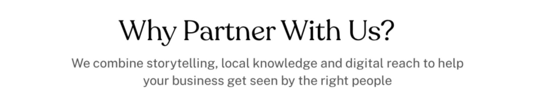 Partner With Us