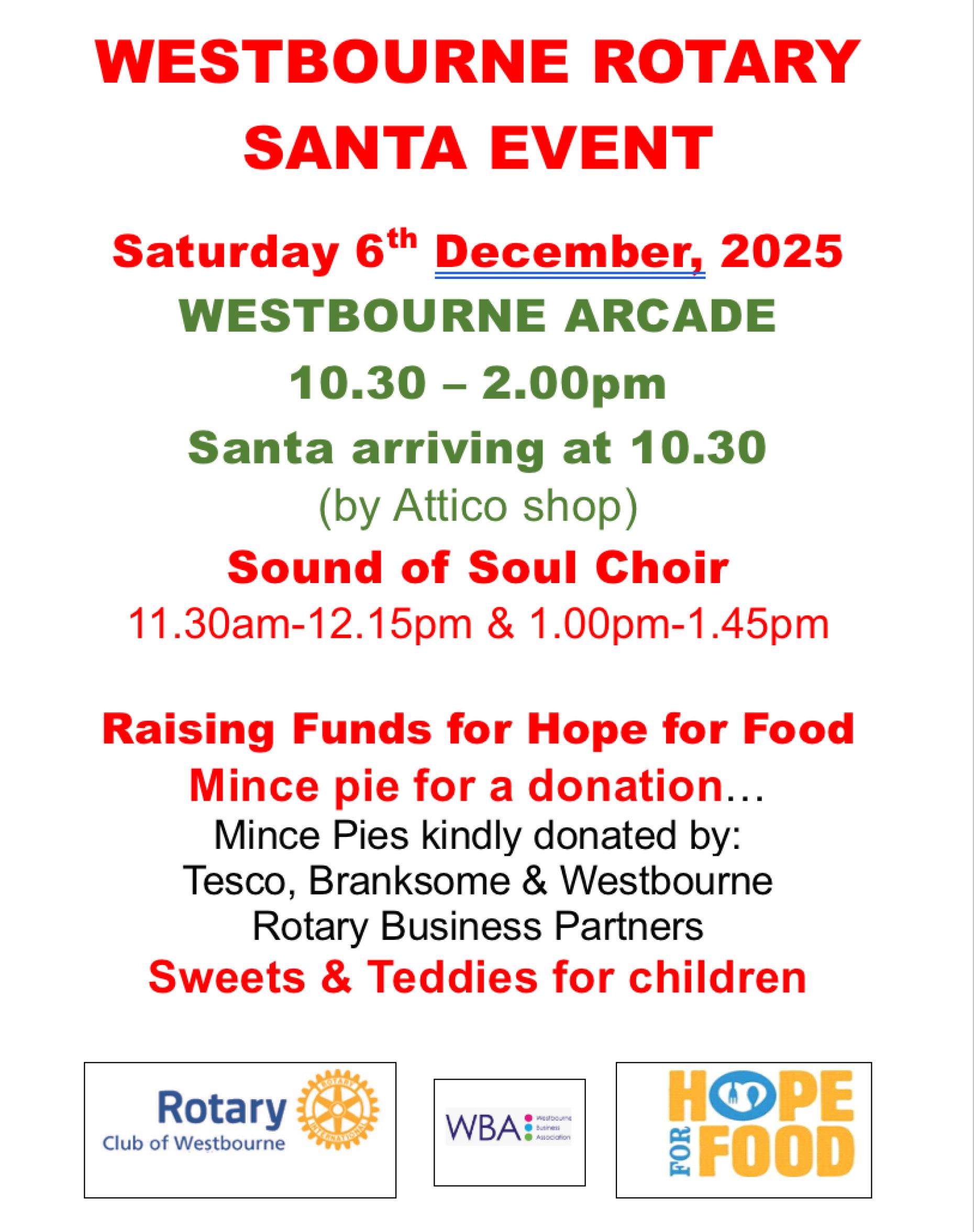 Santa’s Visit to Westbourne | Westbourne Rotary Christmas Event